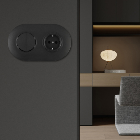 Розетка Arte Milano SET08-2-40-1-30-2 black