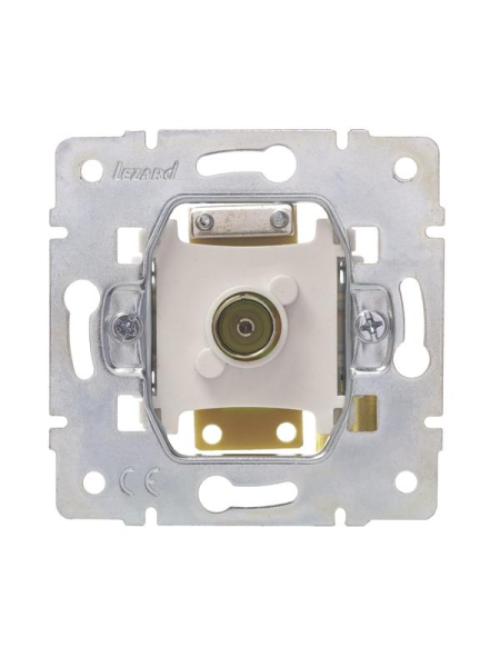 Розетка телевизионная оконечная TV 1-м СП Vesna механизм жемчуж./бел. перламутр LEZARD 742-3088-130