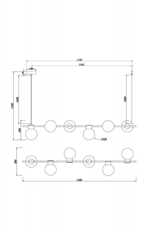 Подвесная люстра Freya FR5232PL-06B