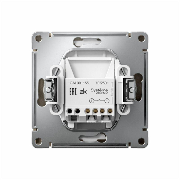 Выключатель кнопочный 1-кл. ArtGallery быстрозажим. клем. механизм шампань SE GAL000515S