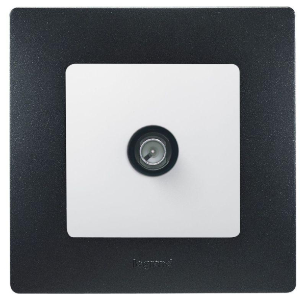 Розетка телевизионная оконечная TV СП Etika 5дБ 5-862МГц механизм бел. IEK 672265