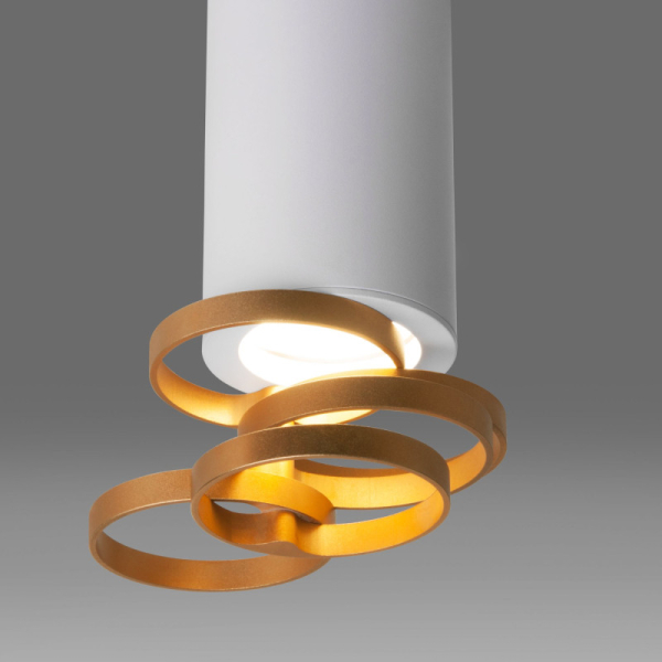 Накладной светильник Elektrostandard DLN102 GU10 белый/золото