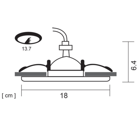 Встраиваемый светильник ARTE Lamp A6664PL-1BK