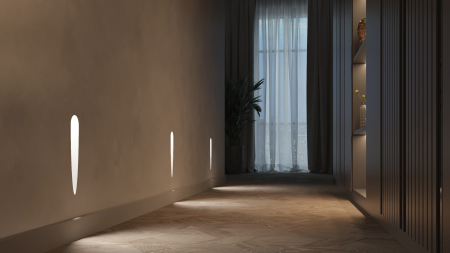 SUBRA-F Встраиваемый стеновой гипсовый светильник