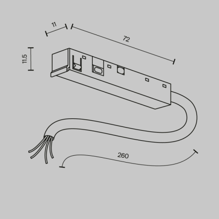 Подвод питания Maytoni Technical TRA239B-42B