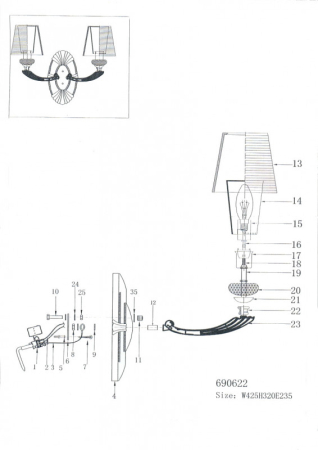 Бра Lightstar 690622
