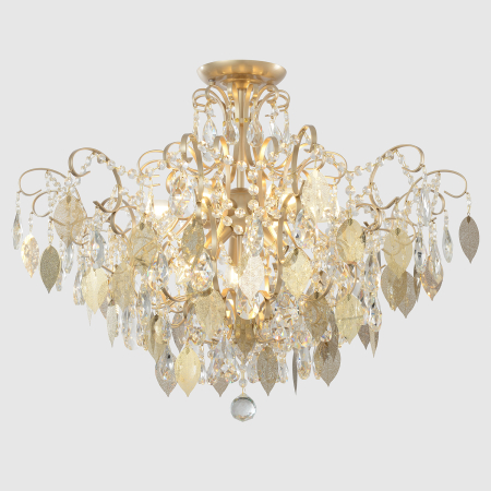 Crystal Lux Светильник потолочный Crystal Lux ESMIRALDA PL9 GOLD
