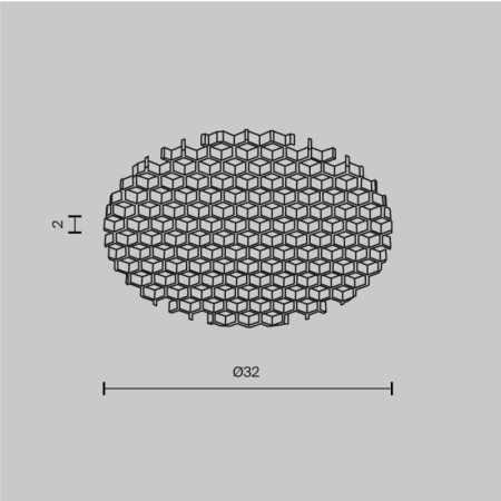 Антибликовая решетка Maytoni Technical HoneyComb001-D32