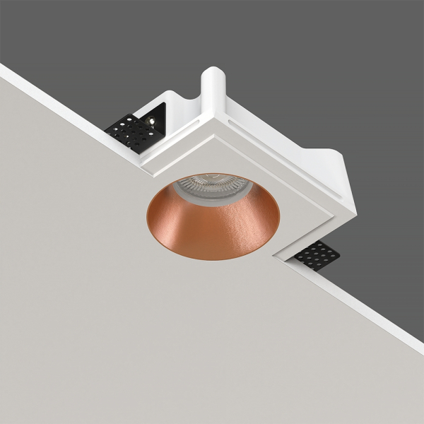 QUASAR 80 COPPER Встраиваемый потолочный гипсовый светильник