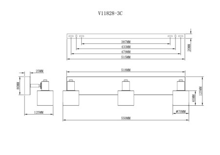 Спот Moderli V11828-3C