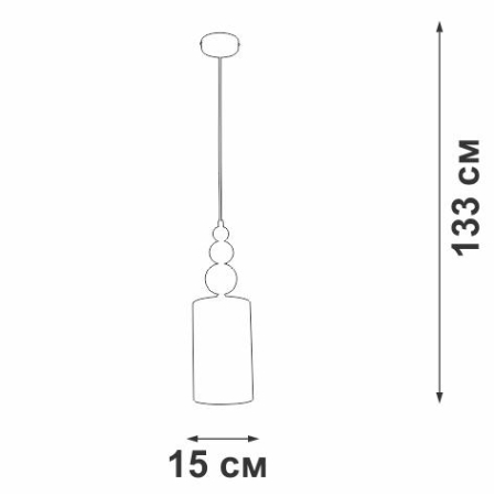 Подвес 1хЕ27 макс. 40Вт Vitaluce V2995-1/1S