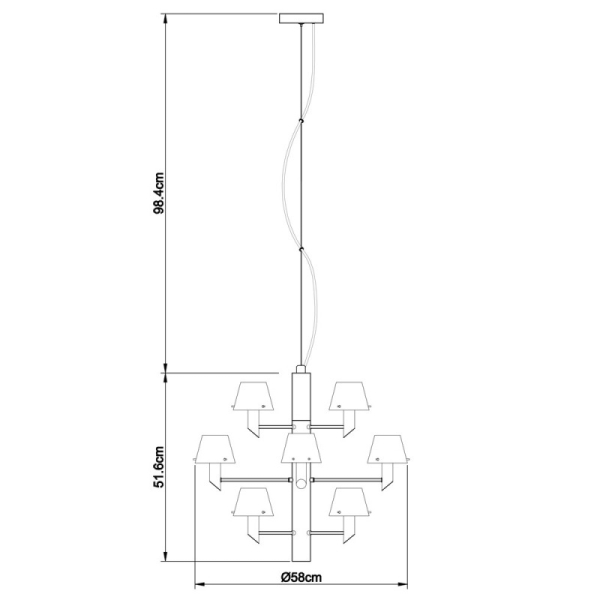 Подвесная люстра Divinare 1680/02 LM-12