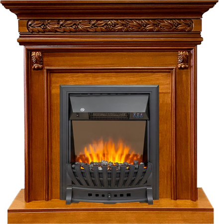 Royal Flame Каминокомплект Valletta - Орех с очагом Aspen Black