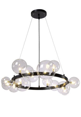 Crystal Lux Люстра Crystal Lux AGATA SP15 V2 BLACK/TRANSPARENTE