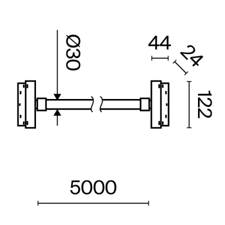 Светильник на шине Maytoni Technical TR101-2-100W3K-B