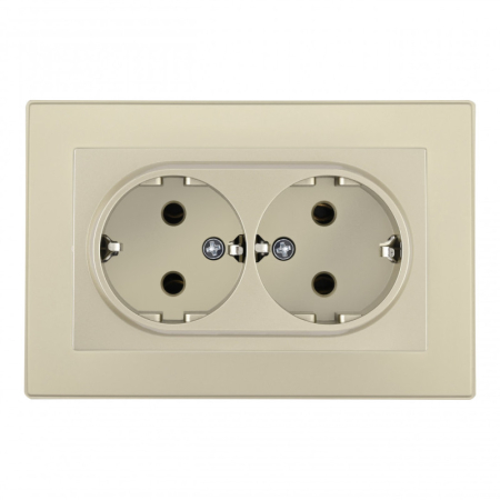 Розетка Arte Milano SET06-double-40-2 shampan