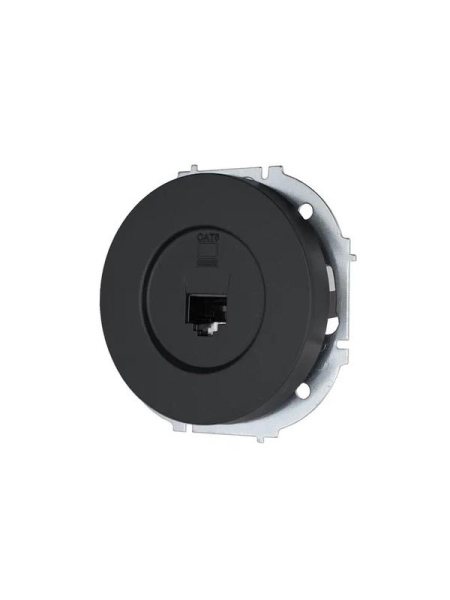 Розетка компьютерная СП OSEN RJ45 кат.6 механизм черн. бархат LEZARD 743-4288-140