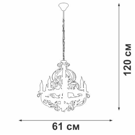 Люстра 6xE27 макс. 40Вт Vitaluce V4892-1/6