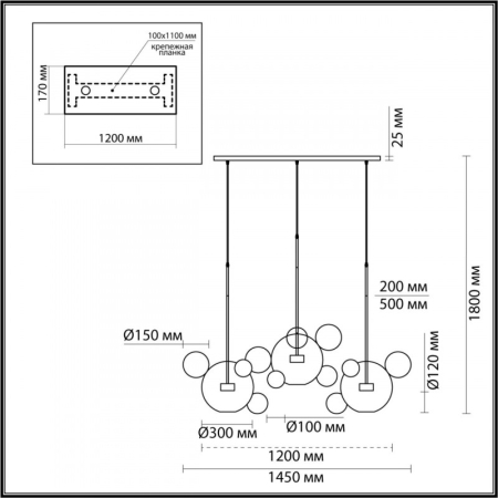 Каскадная люстра Odeon Light 4802/36L