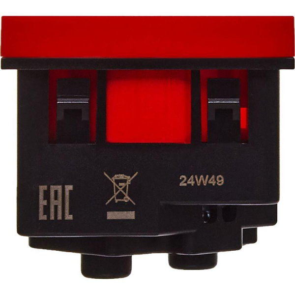 Розетка 2мод. 16А 250В 45град. с заземл. защ. шторки винт. зажимы красн. ИЭК Leg 4525052