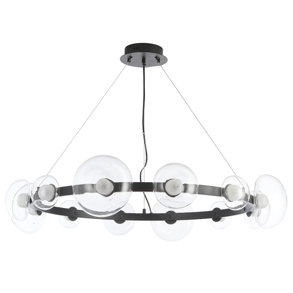 Crystal Lux Люстра Crystal Lux BOSQUE SP12 BLACK/TRANSPARENT