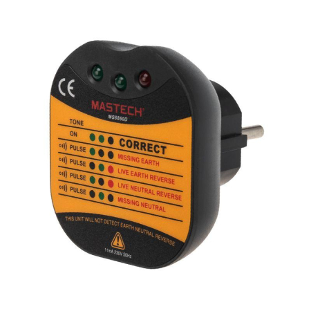 Тестер розеток MS6860D Mastech 13-1260