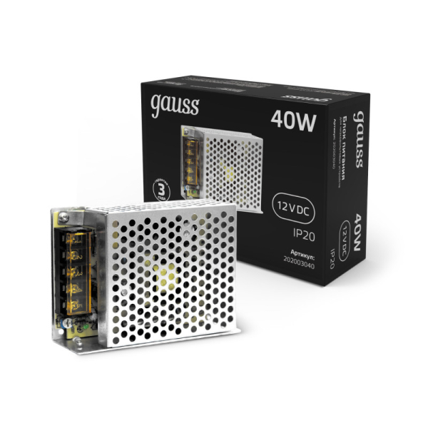 Блок питания для светодиодной ленты Gauss 202003040