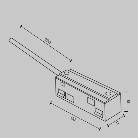 Подвод питания Maytoni Technical TRA034B-42W-1