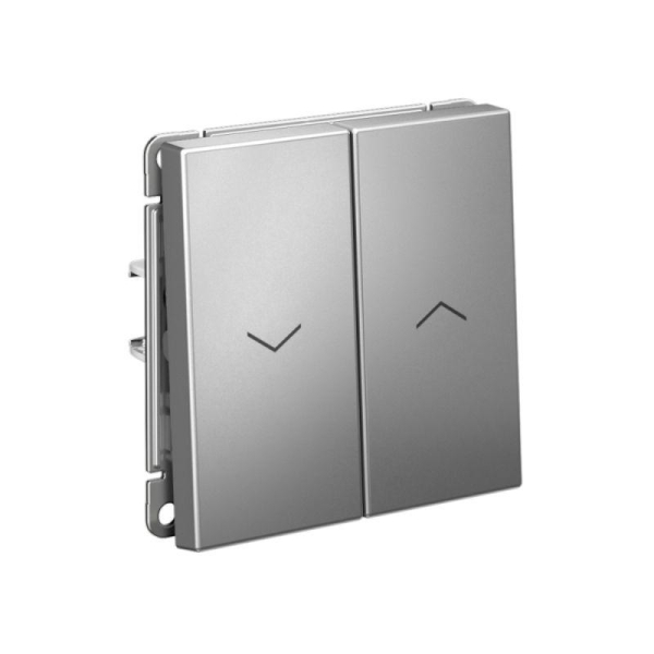 Выключатель для жалюзи 2-кл. ArtGallery 2х (сх. 4) 10А быстрозажим. клем. механизм сталь SE GAL000919S