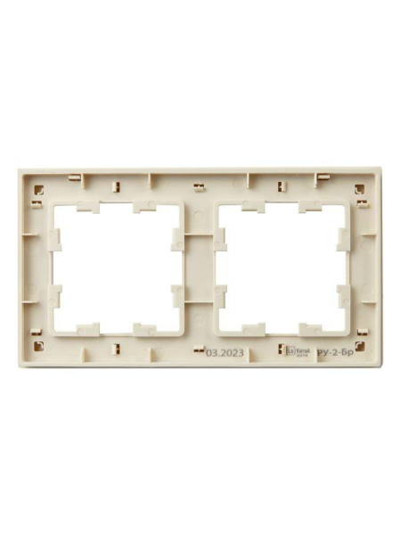 Рамка 2-м BRITE РУ-2-Бр беж. рифленый IEK BR-M22-51-K10