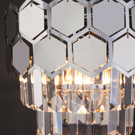 Бра Eurosvet 10113/2 хром/прозрачный хрусталь Strotskis