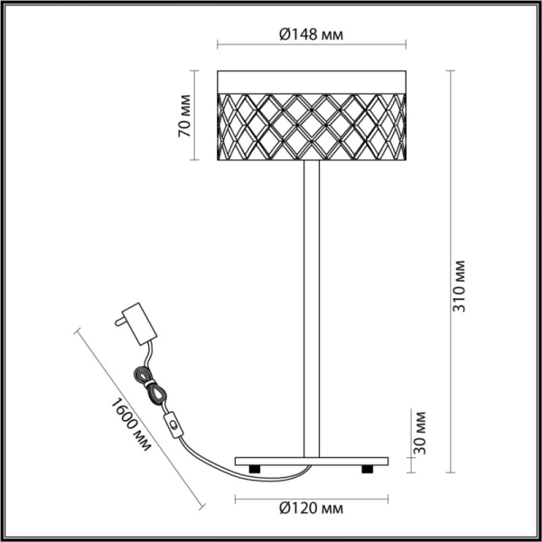 Настольная лампа Odeon Light 5032/7TL