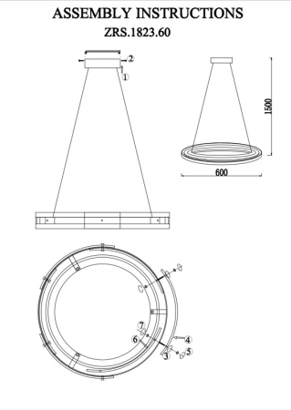 Подвесная люстра Zortes ZRS.1823.60