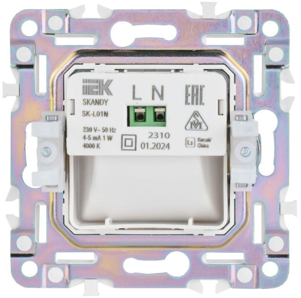 Подсветка светодиодная SKANDY встраив. SK-L01N никель IEK SK-FL20-K50