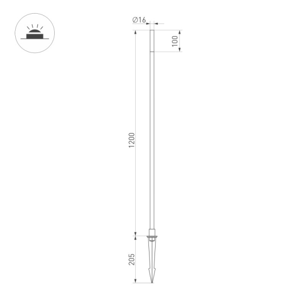 Грунтовый светильник Arlight 034164