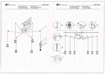 Подвесной светильник DeMarkt 392017206