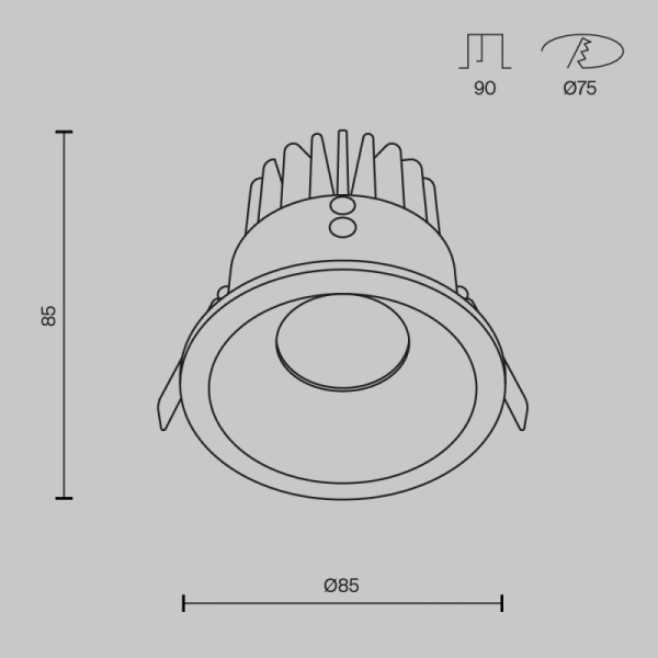 Maytoni Technical DL034-01-12W2.7K-W
