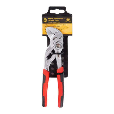 Клещи переставные-гаечный ключ "Профи" 180мм КВТ 82148