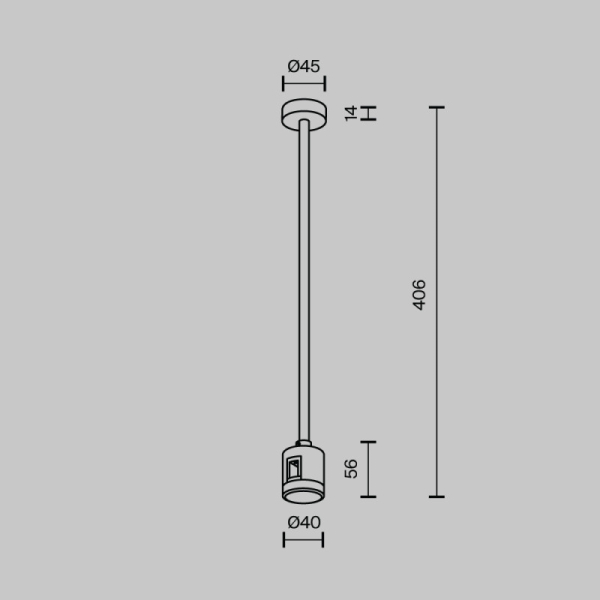 Стойка Maytoni Technical TRA158C-IPCL1-B