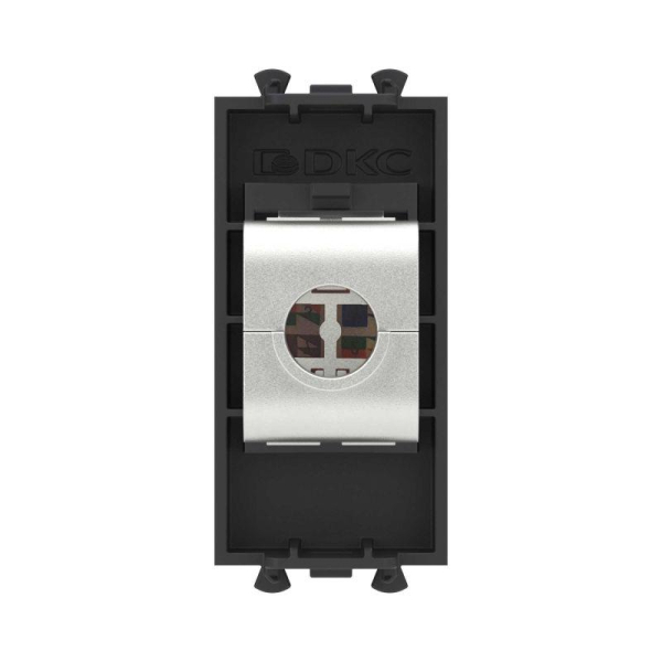 Розетка компьютерная 1мод. Avanti "Черный матовый" RJ45 кат.5E без шторок экранир. модульная механизм DKC 4412761