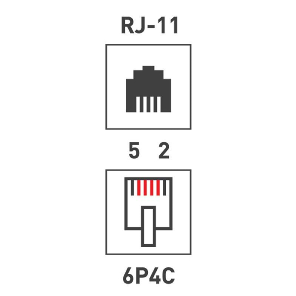 Переходник телефонный штекер 6Р-4С (RJ-11)-2 гнезда 6Р-4С (RJ-11) блист. Rexant 06-0109-B