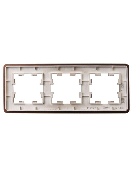 Рамка 3-м BRITE РУ-3-1-Бр метал. коричн. RE AL IEK BR-M32-M-21-K30