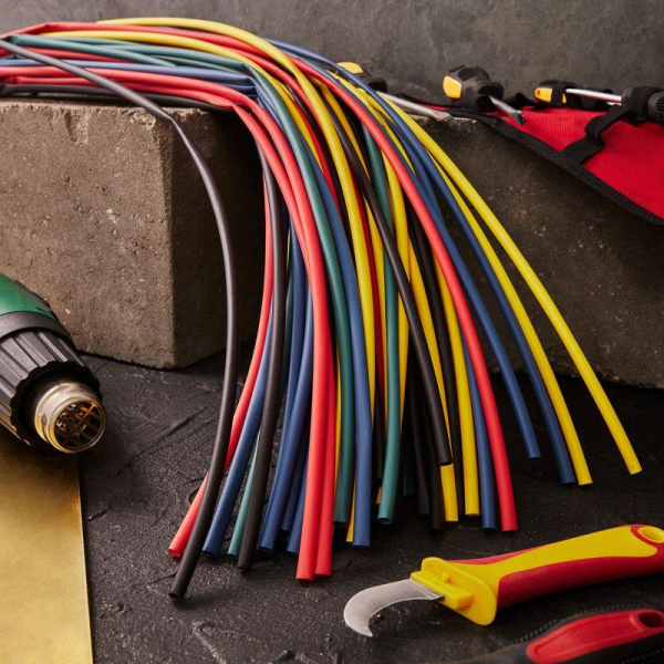 Набор термоусаживаемых трубок ТУТ нг-LS (2:1)-6/3, пять цветов REXANT