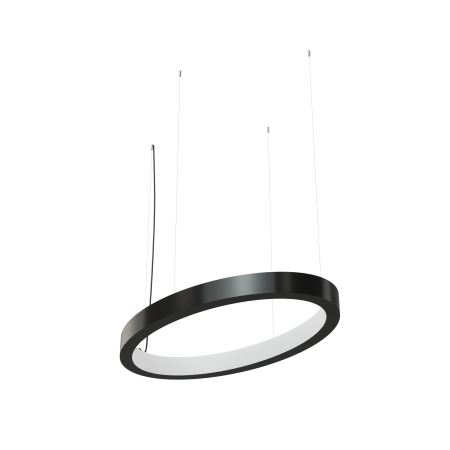 Oval Line Inlight 900x450 h60 w60  4000К 90Ra Черный