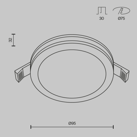 Встраиваемый светильник Maytoni Technical DL303-L12B