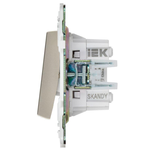 Выключатель перекрестный 2-кл. SKANDY 10А SK-V06Sh шампань IEK SK-V23-0-10-K37