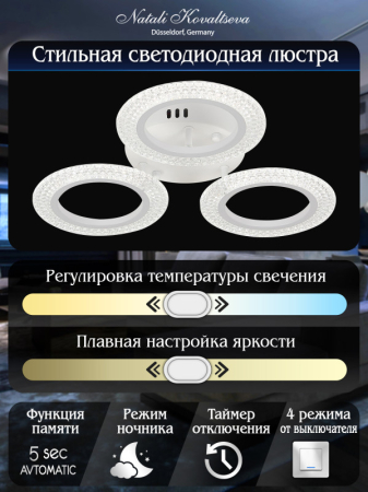 Накладная люстра Natali Kovaltseva LED LAMPS 81122/3C