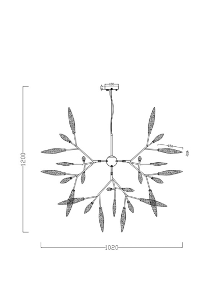 Подвесная люстра Freya FR5067PL-36B