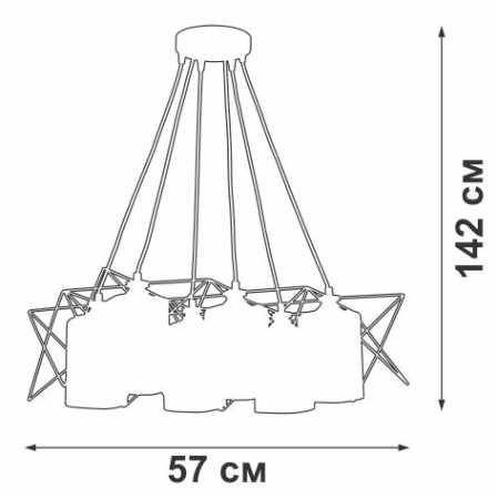 Люстра 6хE27 макс. 60Вт Vitaluce V4721-1/6S