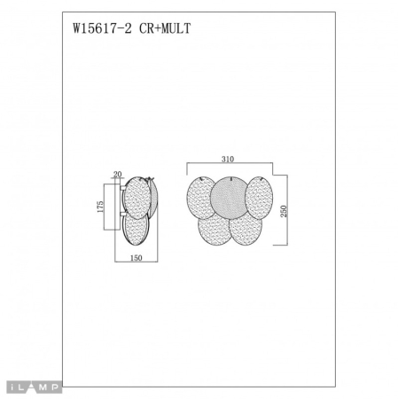 Бра iLamp W15617-2 CR+MULT